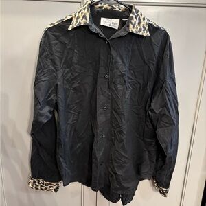 Vintage Opal by Lorraine Wardy western animal print button down L